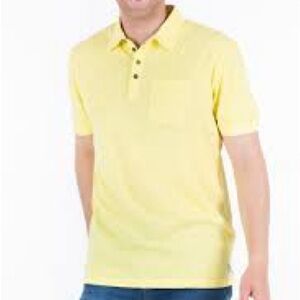 Sonoma Yellow collard pocket Polo Shirt size M